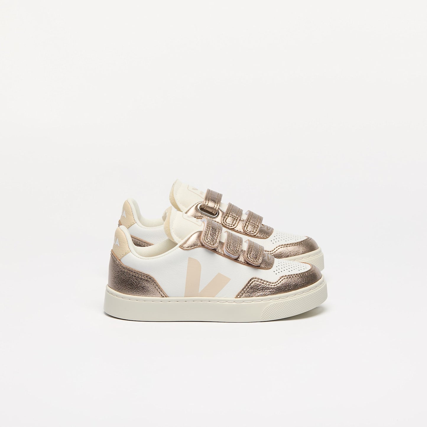 V-90 LEATHER WHITE SABLE BRONZE - VEJA ONLINE