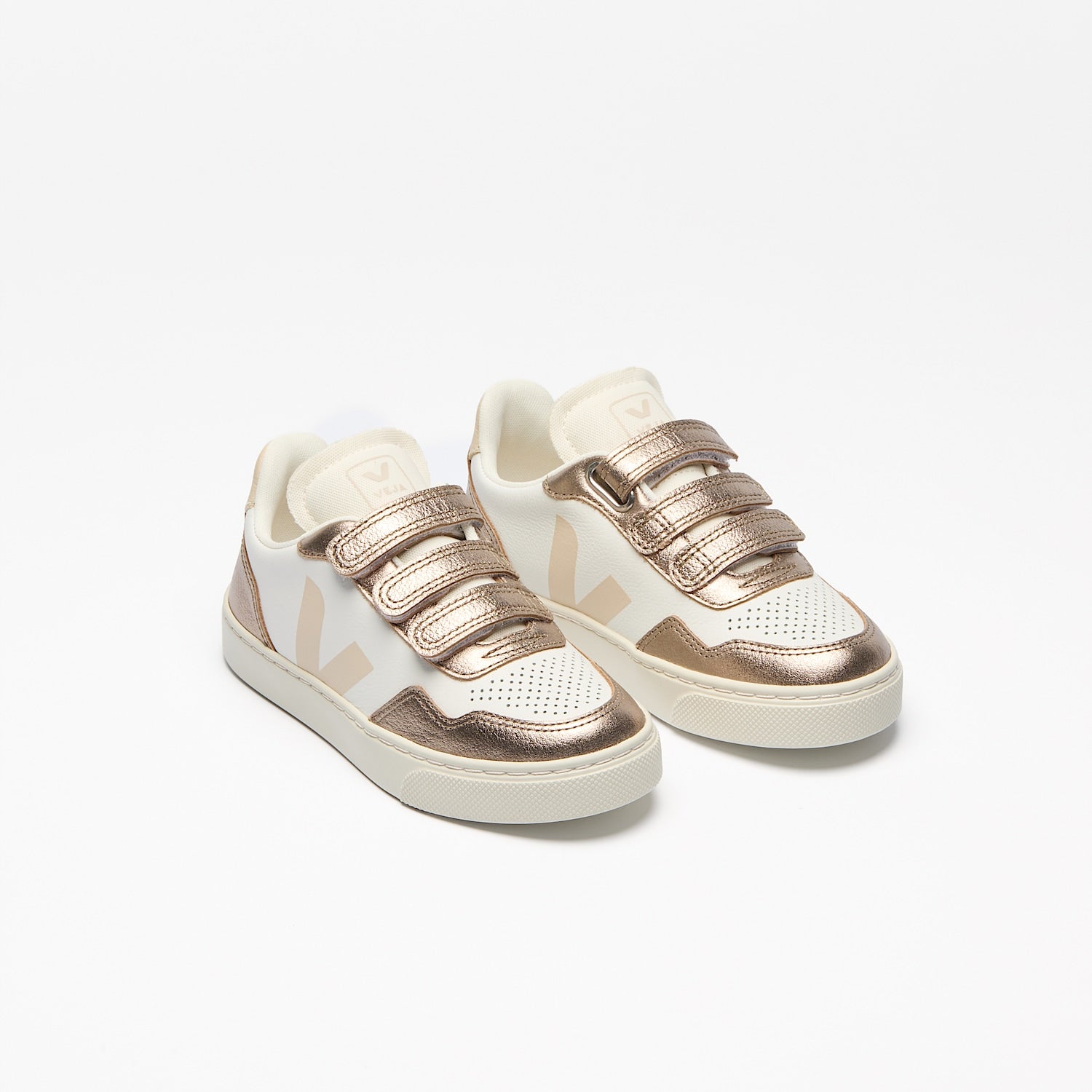 V-90 LEATHER WHITE SABLE BRONZE - VEJA ONLINE