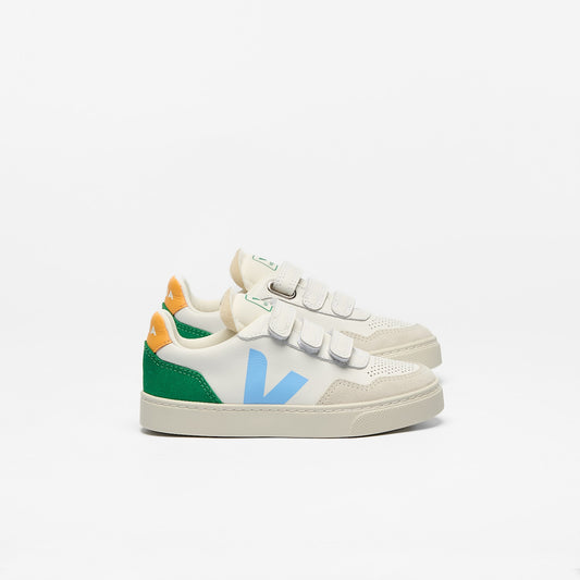 V-90 LEATHER WHITE AQUA EMERAUDE - VEJA SALE