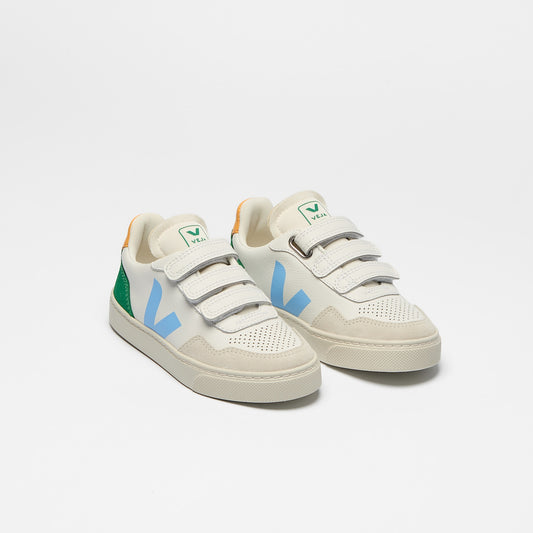 V-90 LEATHER WHITE AQUA EMERAUDE - VEJA SALE