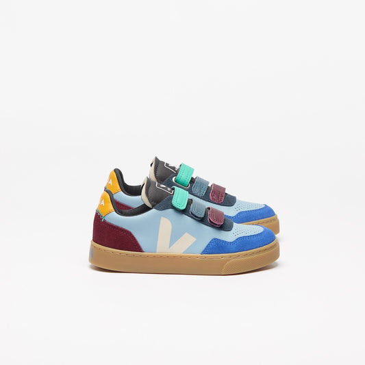 V-90 LEATHER VEJA X MILK STEEL PIERRE - VEJA ON SALE
