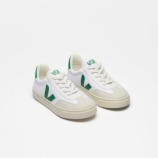 VOLLEY ELASTIC LACES CANVAS WHITE EMERAUDE - VEJA FOR SALE