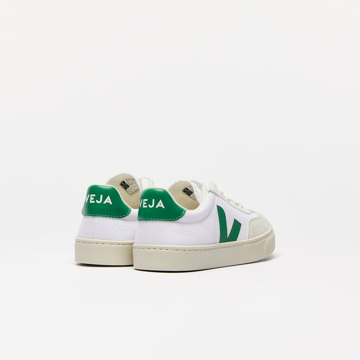 VOLLEY ELASTIC LACES CANVAS WHITE EMERAUDE - VEJA FOR SALE