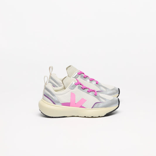 CANARY ELASTIC LACES ALVEOMESH GRAVEL MALIBU SILVER - VEJA US