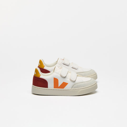 V-12 LEATHER WHITE MULTICO ROUILLE - VEJA ON SALE