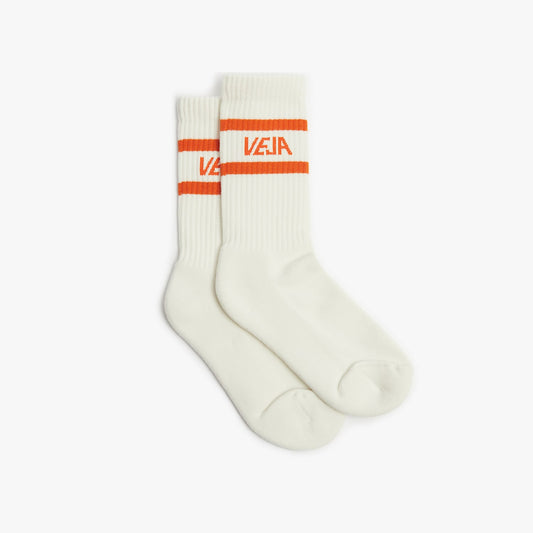 ICONIC SOCKS COTTON WHITE ORANGE - VEJA NEAR ME