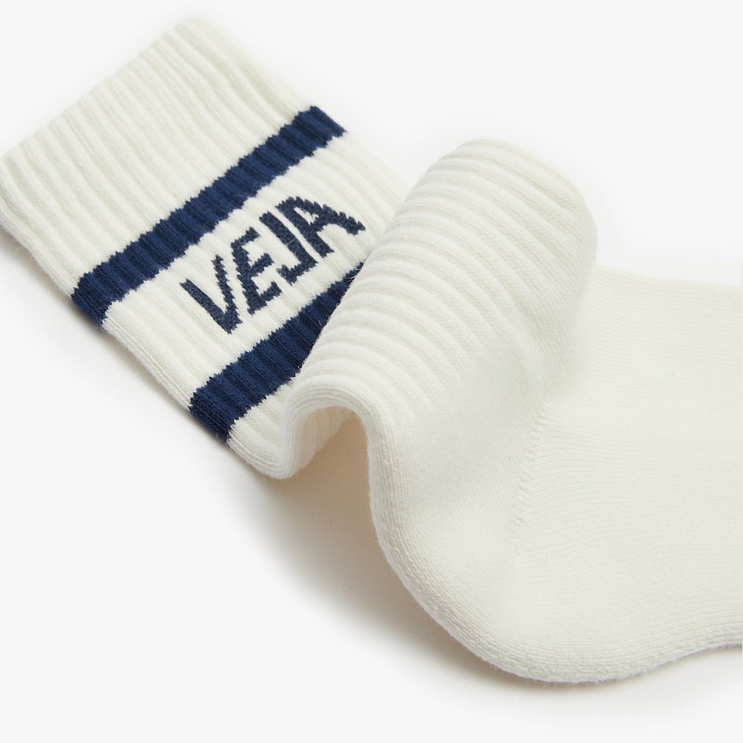 ICONIC SOCKS COTTON WHITE BLUE - VEJA ONLINE