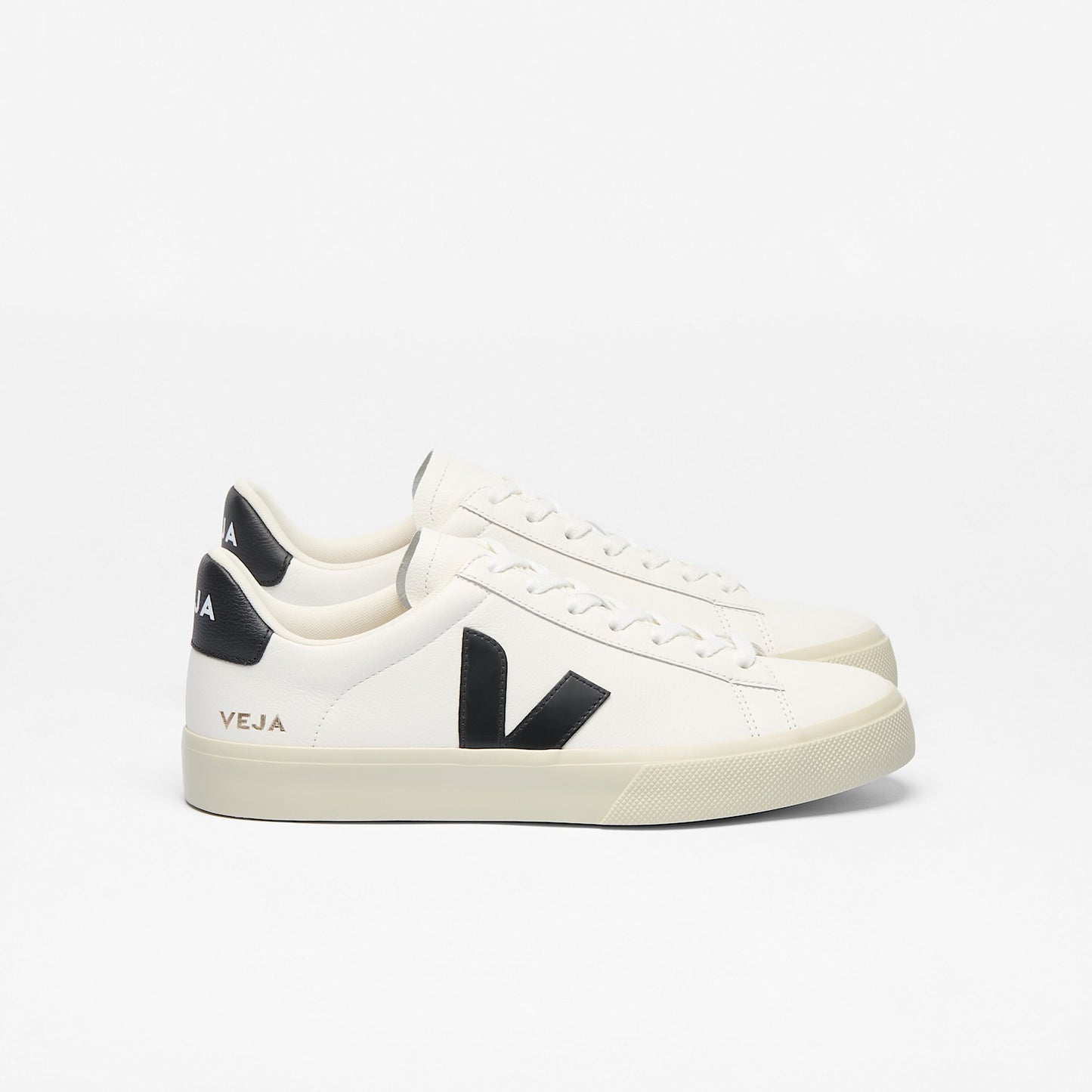CAMPO LEATHER WHITE BLACK - VEJA ON SALE