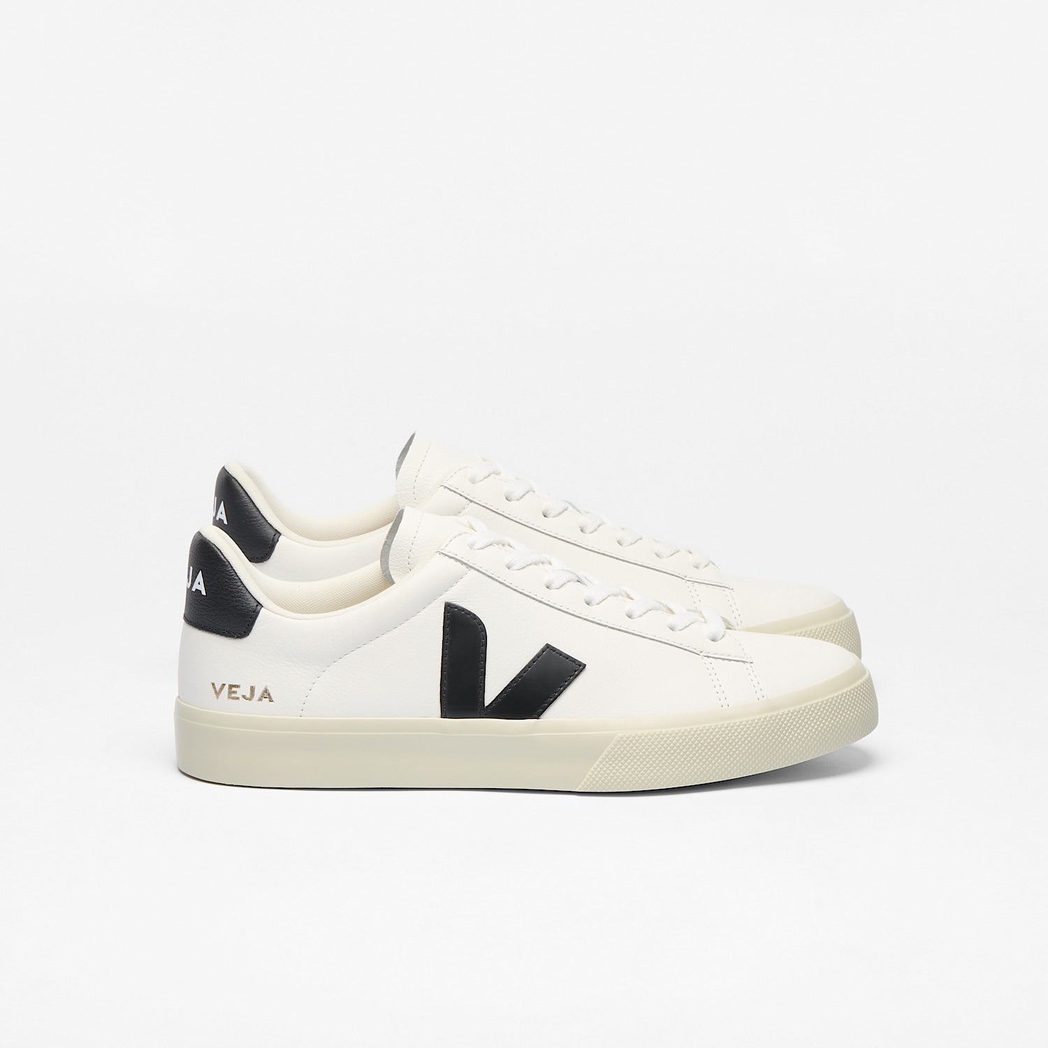 CAMPO LEATHER WHITE BLACK - VEJA ON SALE