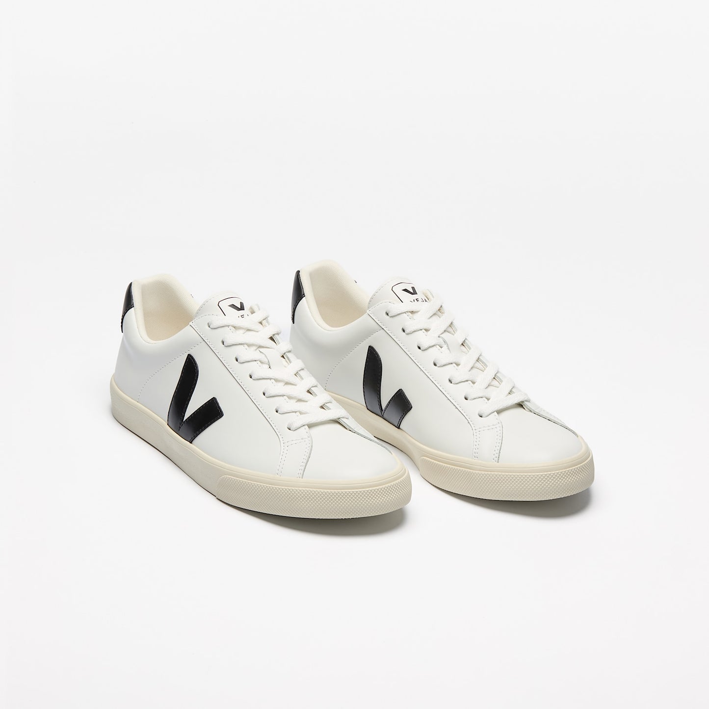 ESPLAR LEATHER WHITE BLACK - VEJA US