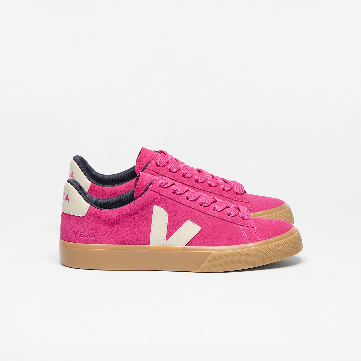 CAMPO BOLD SUEDE PINK PIERRE NATURAL - VEJA DISCOUNT