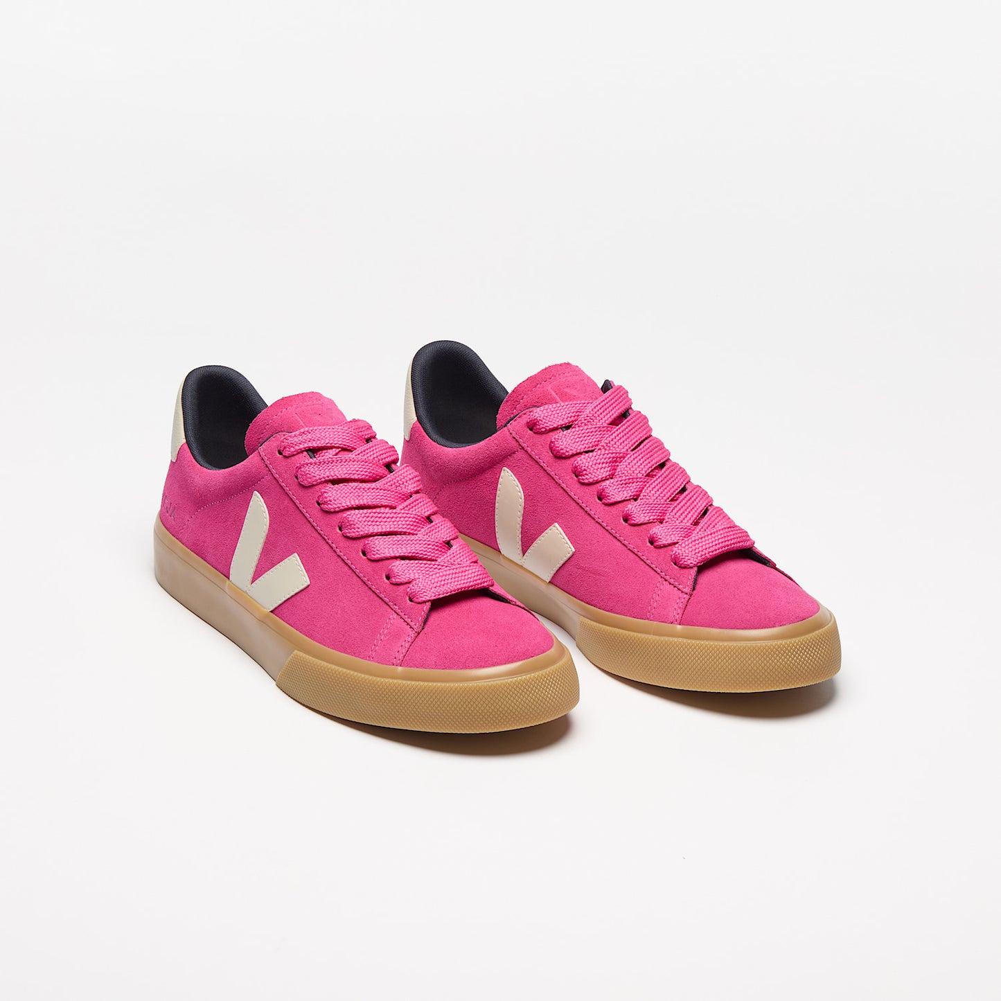 CAMPO BOLD SUEDE PINK PIERRE NATURAL - VEJA DISCOUNT
