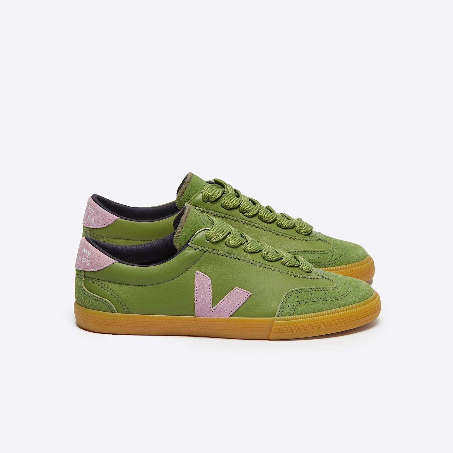 VOLLEY LEATHER VEJA X MAKE MY LEMONADE KIWI ORCHID - VEJA ONLINE