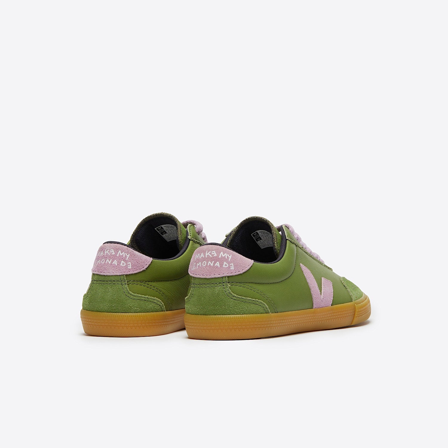 VOLLEY LEATHER VEJA X MAKE MY LEMONADE KIWI ORCHID - VEJA ONLINE