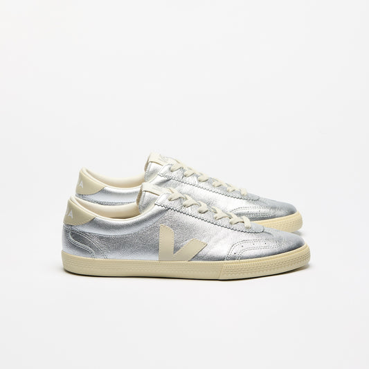 VOLLEY LEATHER SILVER PIERRE - VEJA FOR SALE